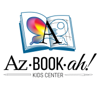 "Az-Book-Ah!" Kids Center logo