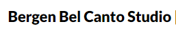 Bergen Bel Canto Studio logo
