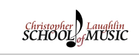 The Christopher Laughlin School of Music logo