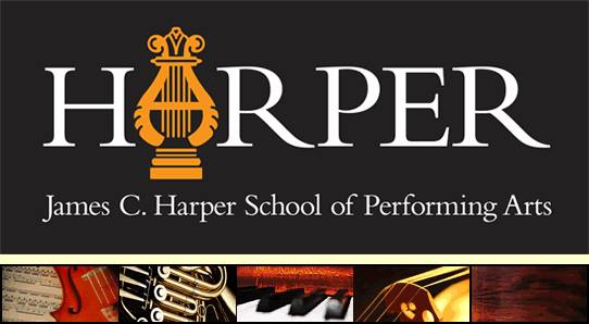The James C. Harper School of Performing Arts logo