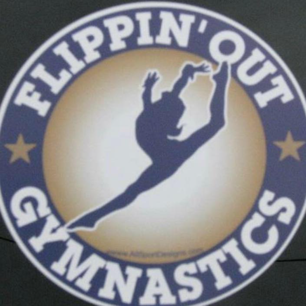 Flippin' Out Gymnastics logo