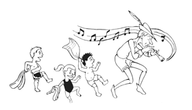 Pied Piper Swim School logo