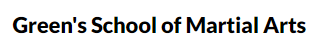 Green's School of Martial Arts logo