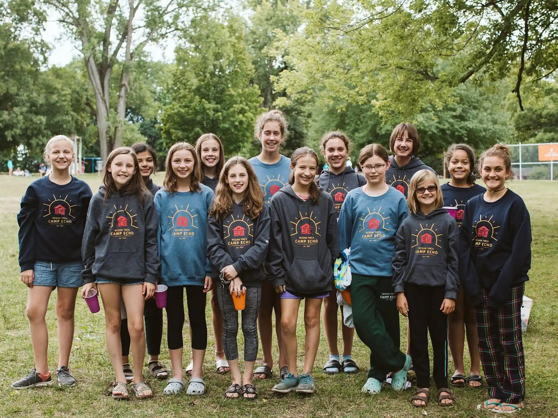 a group of people posing for a photo