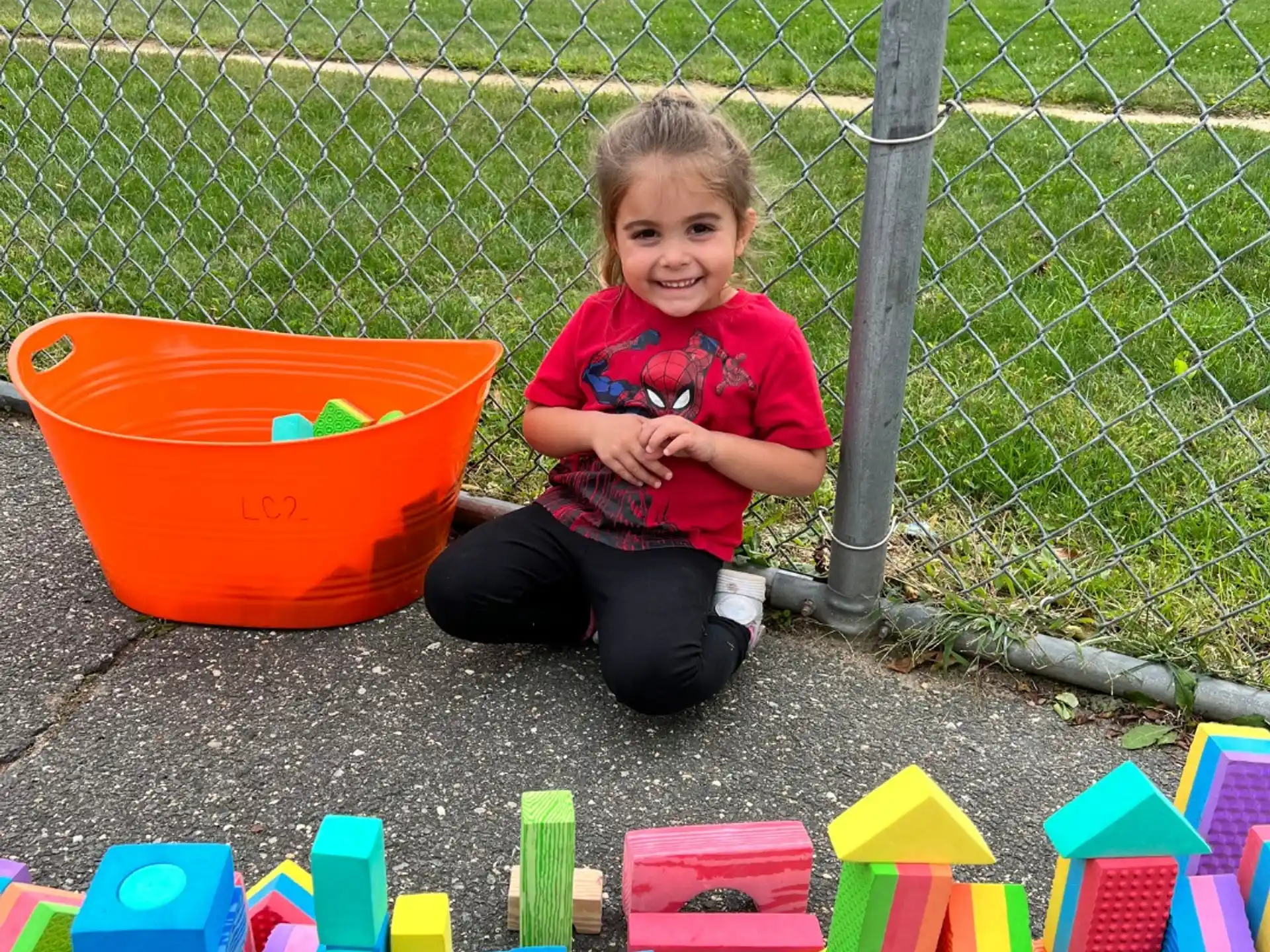 a child playing with toys
