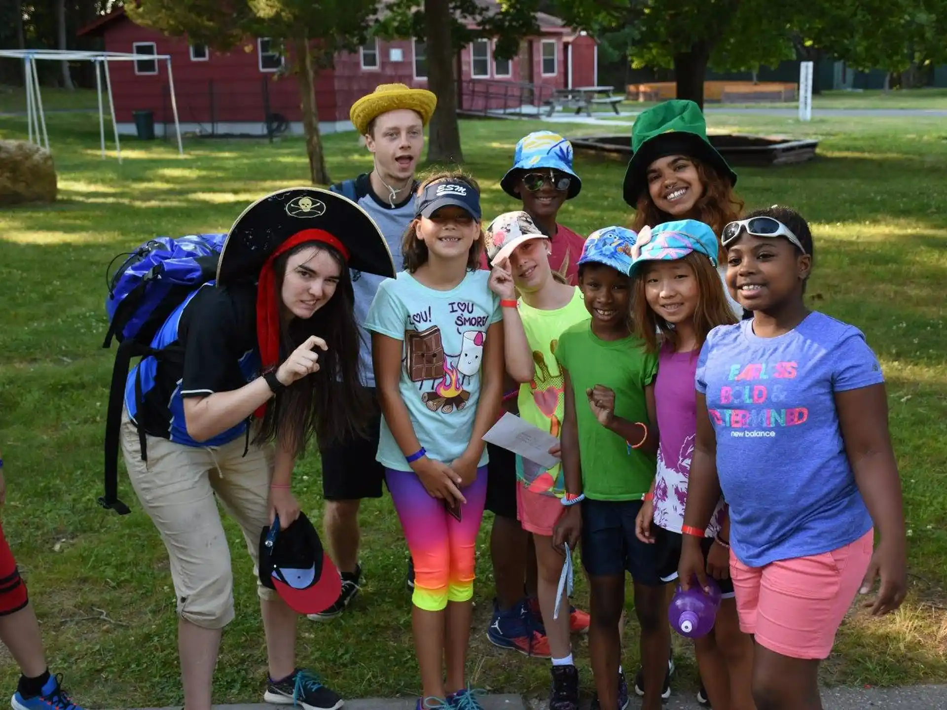 a group of children posing for a photo