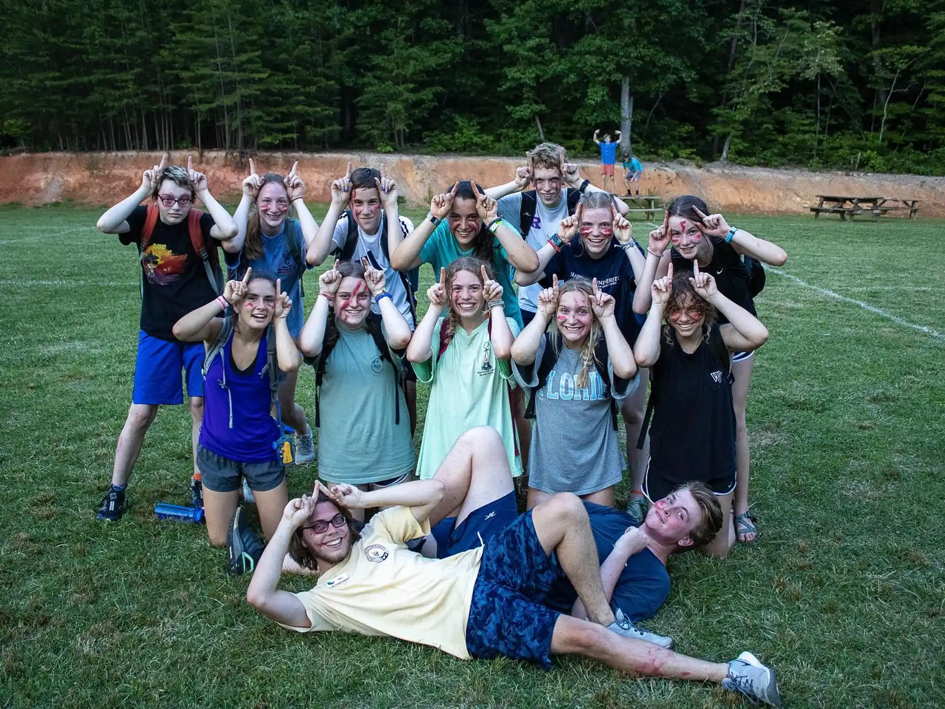 a group of people posing for a photo