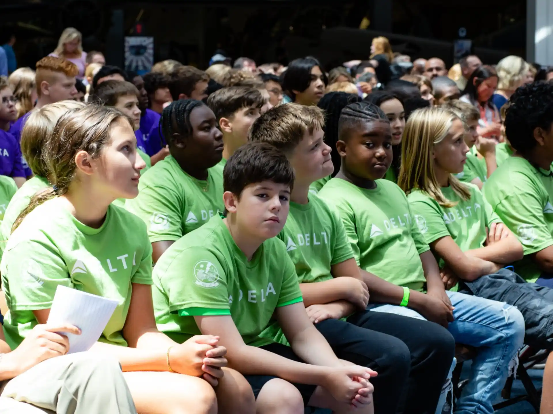 a group of people sitting together