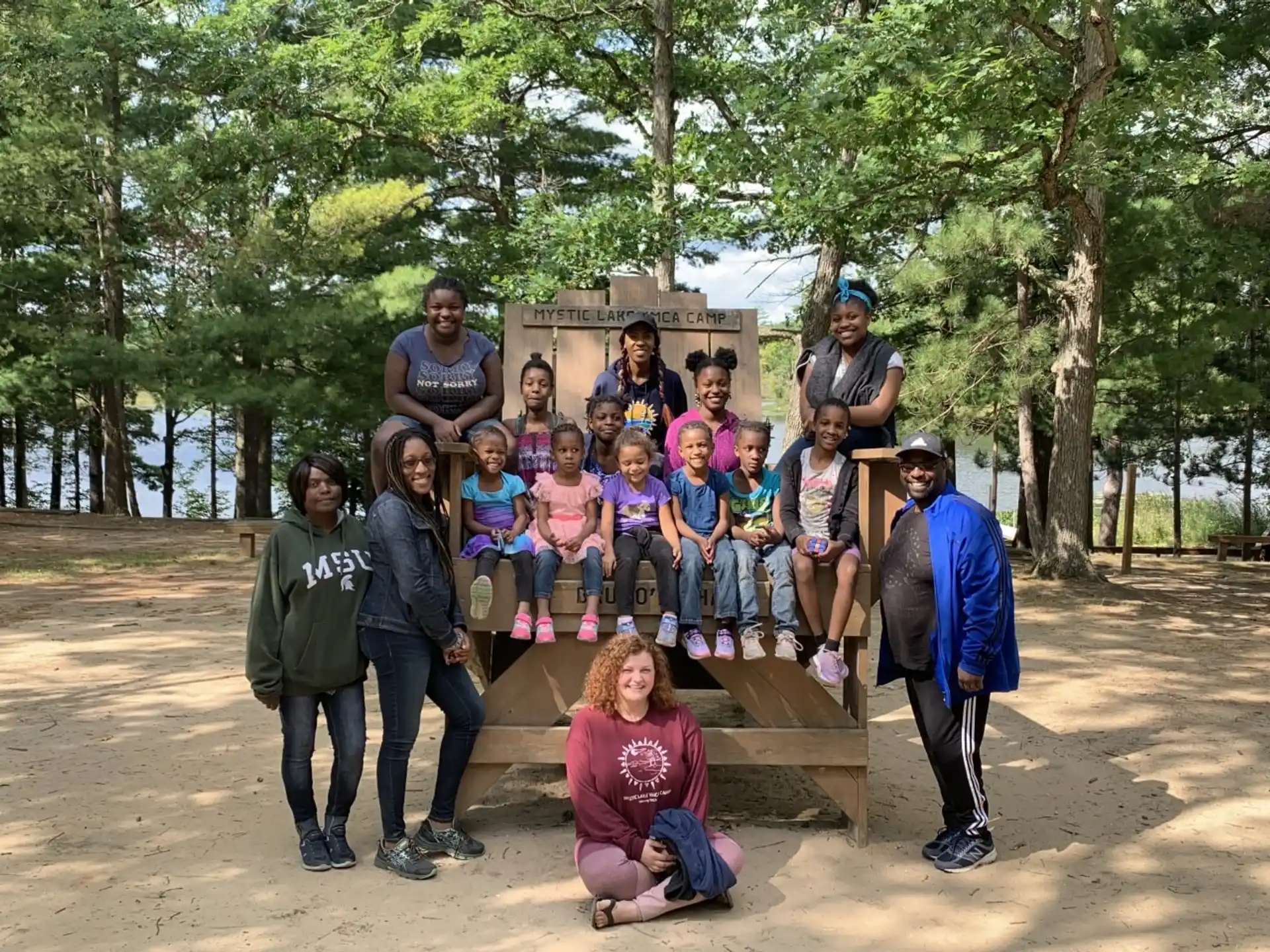 a group of people posing for a photo