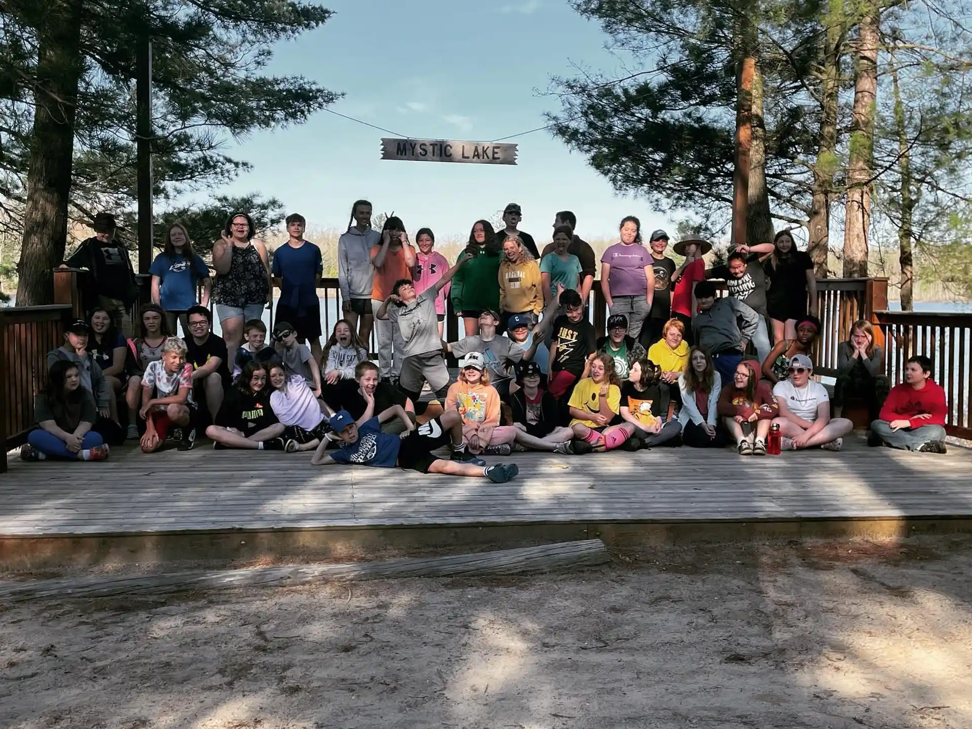 a group of people posing for a photo