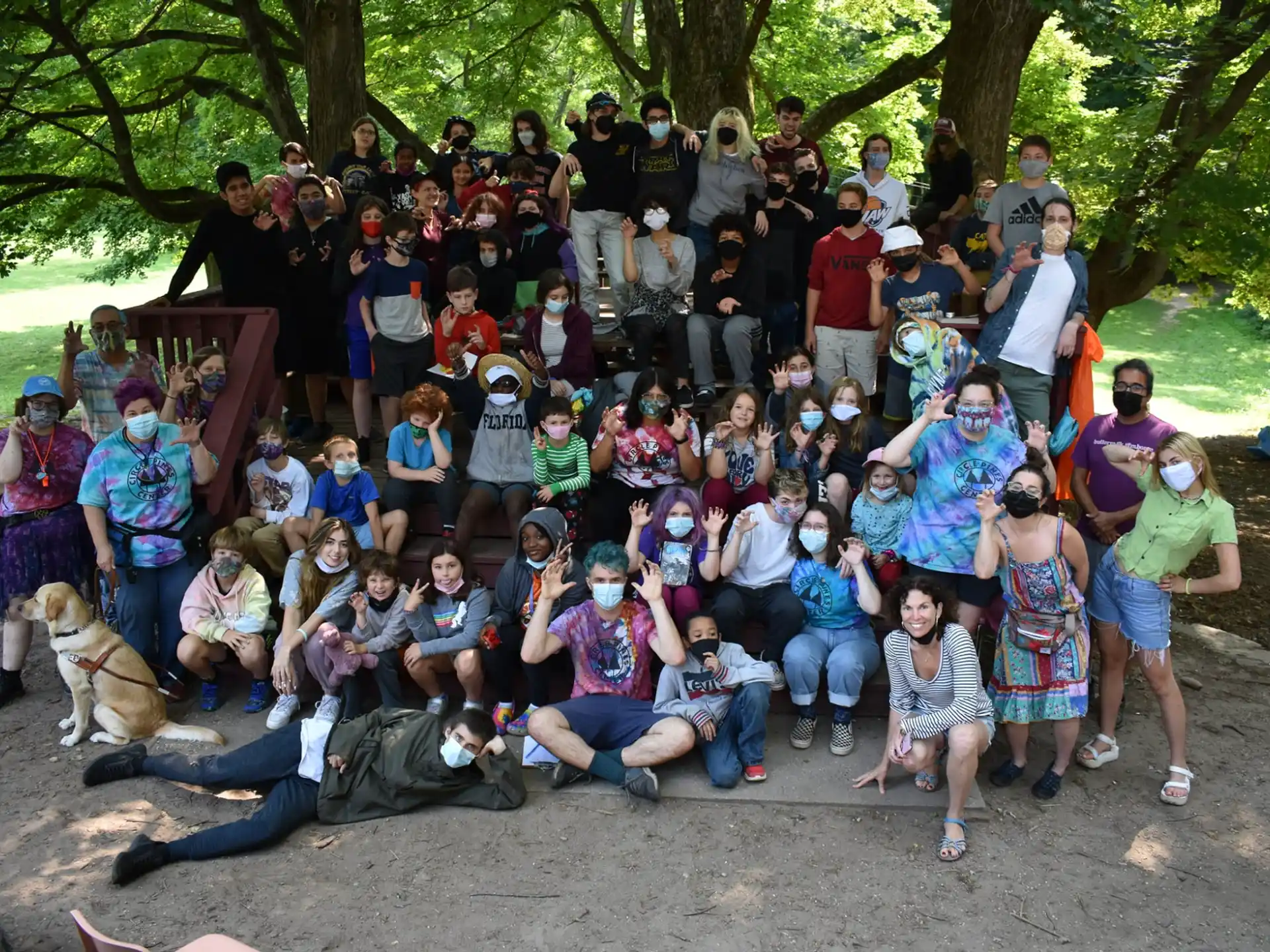 a group of people posing for a photo