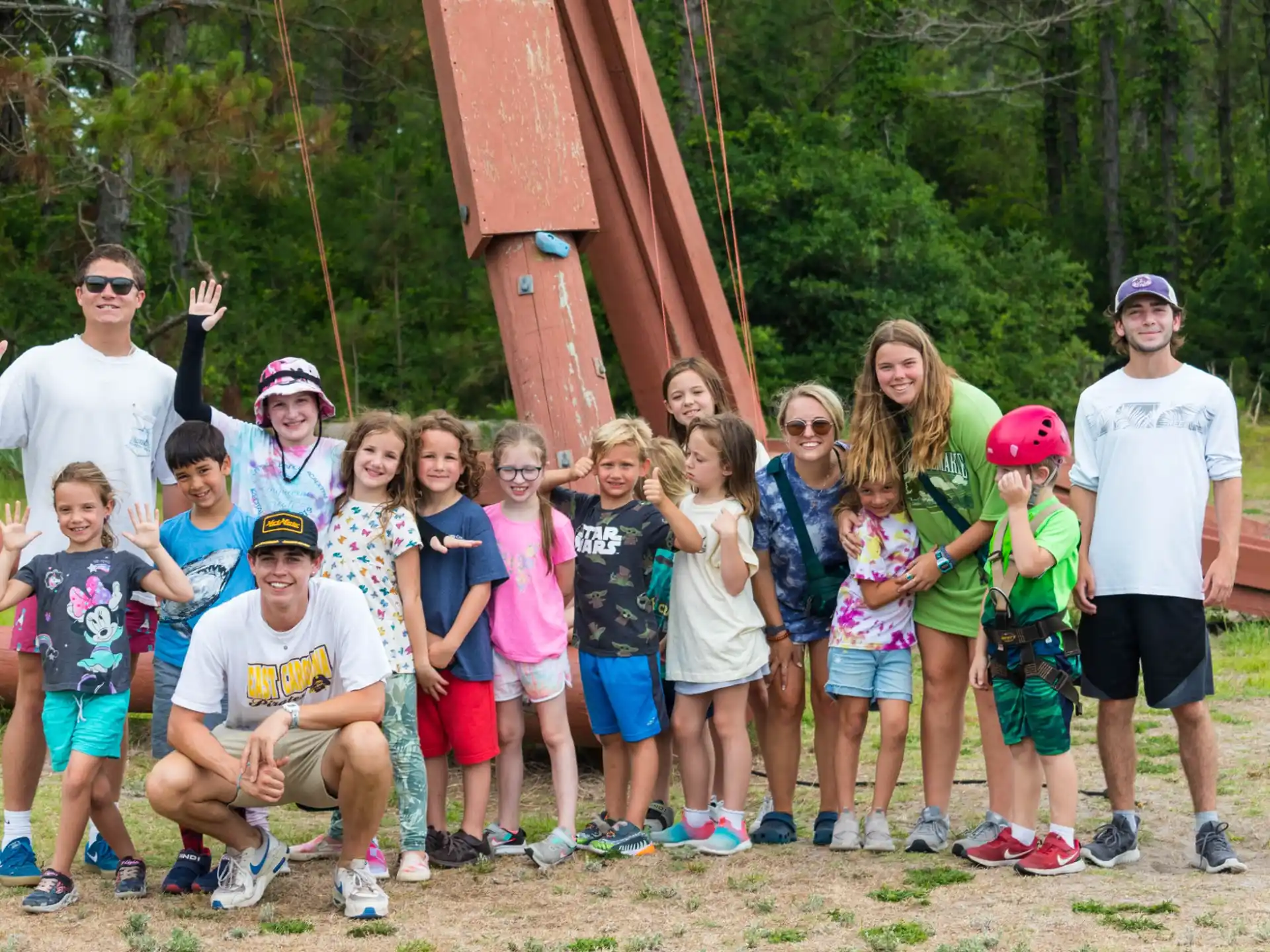 a group of people posing for a photo