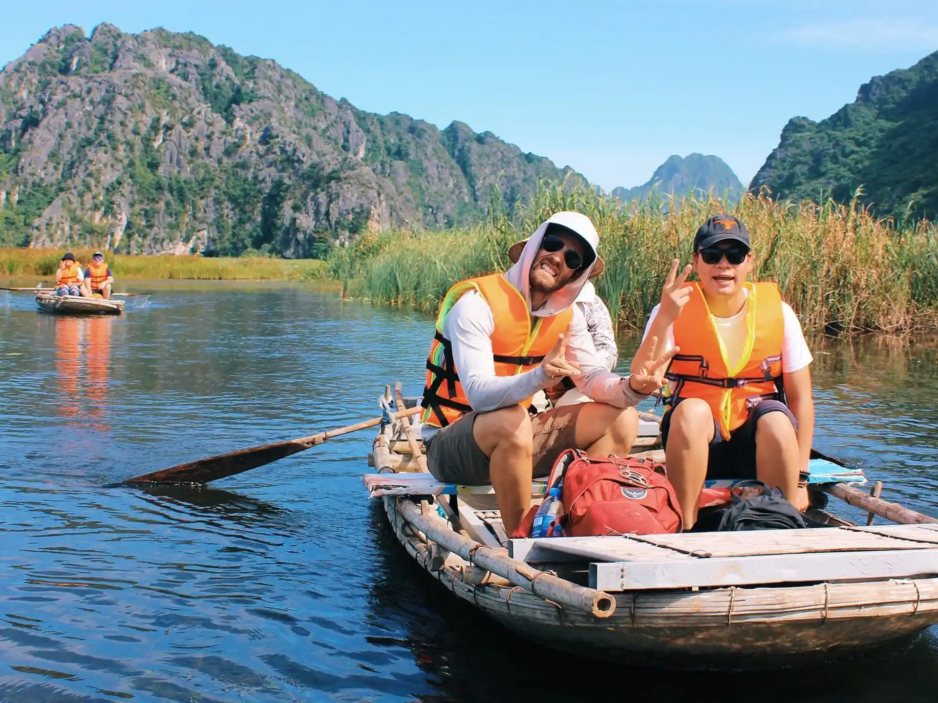 two people in a boat