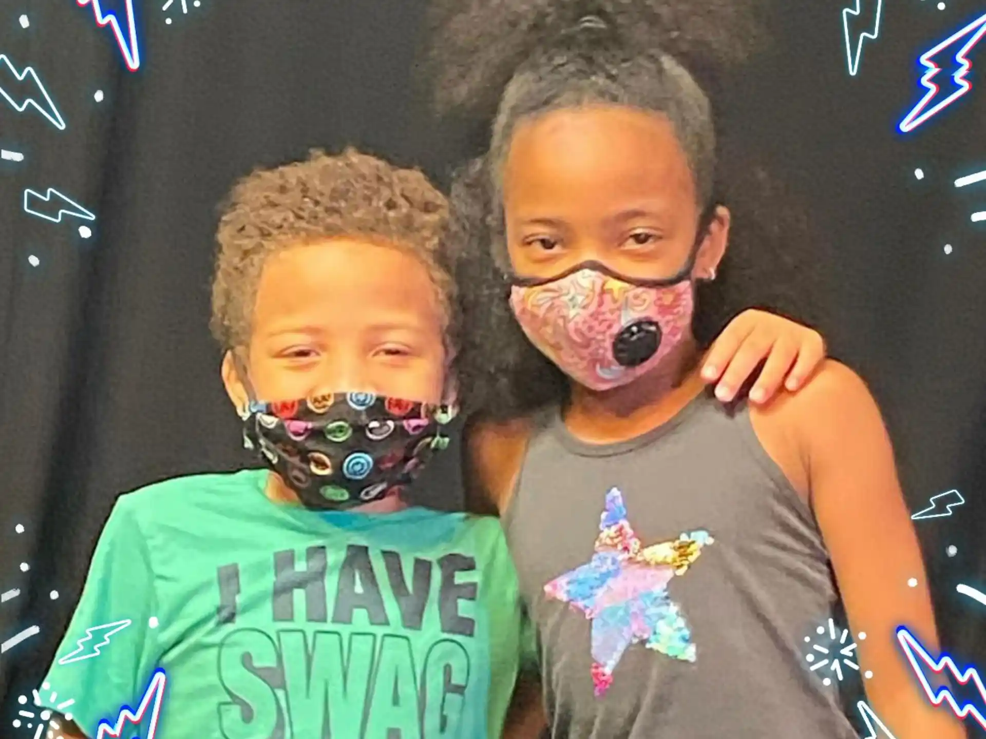 a group of people with face paint