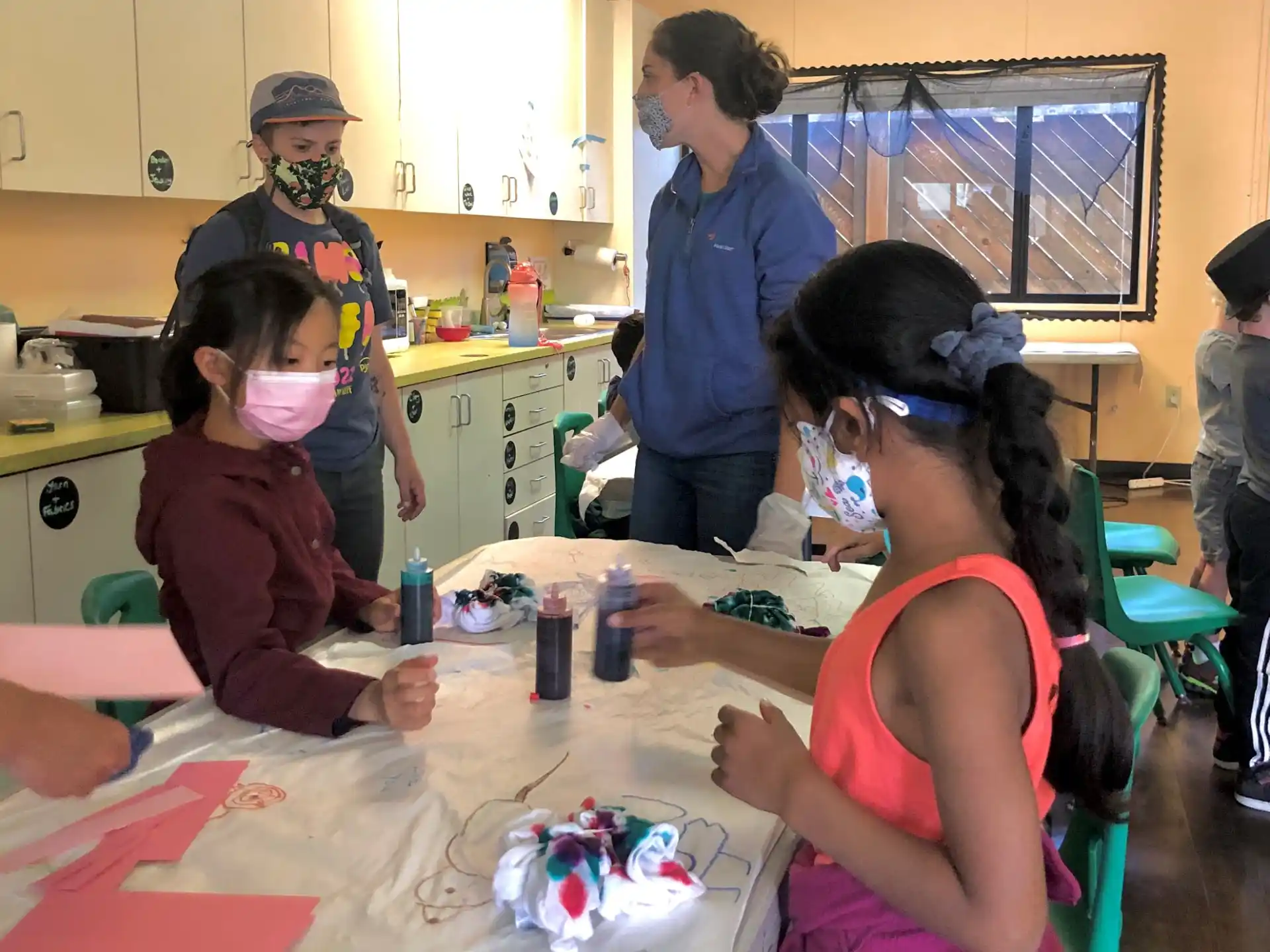 a group of people in a room