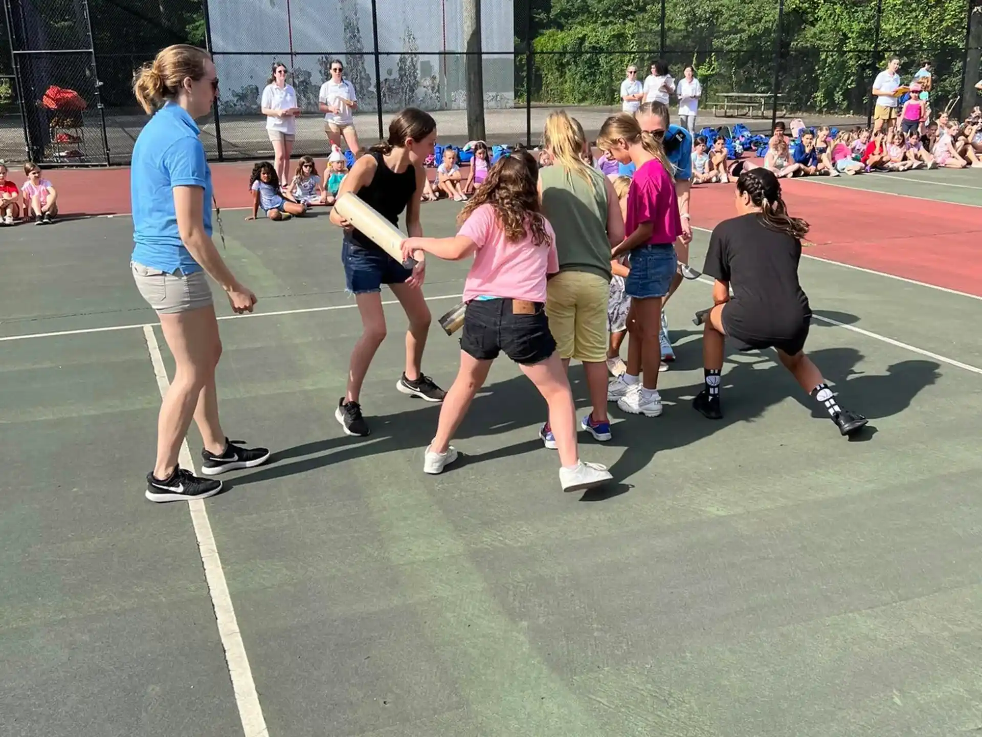 a group of people playing a sport