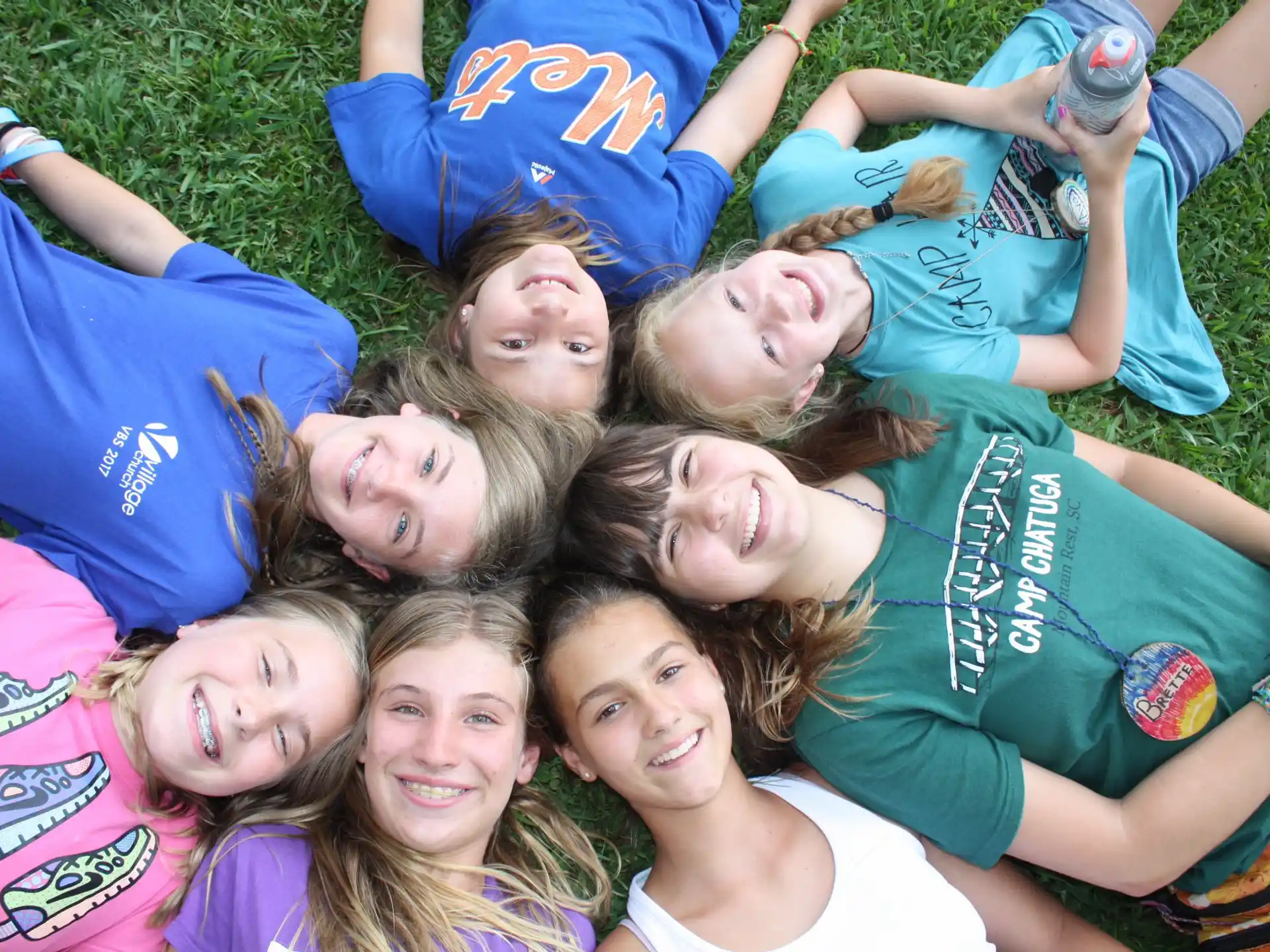 a group of children lying on the ground