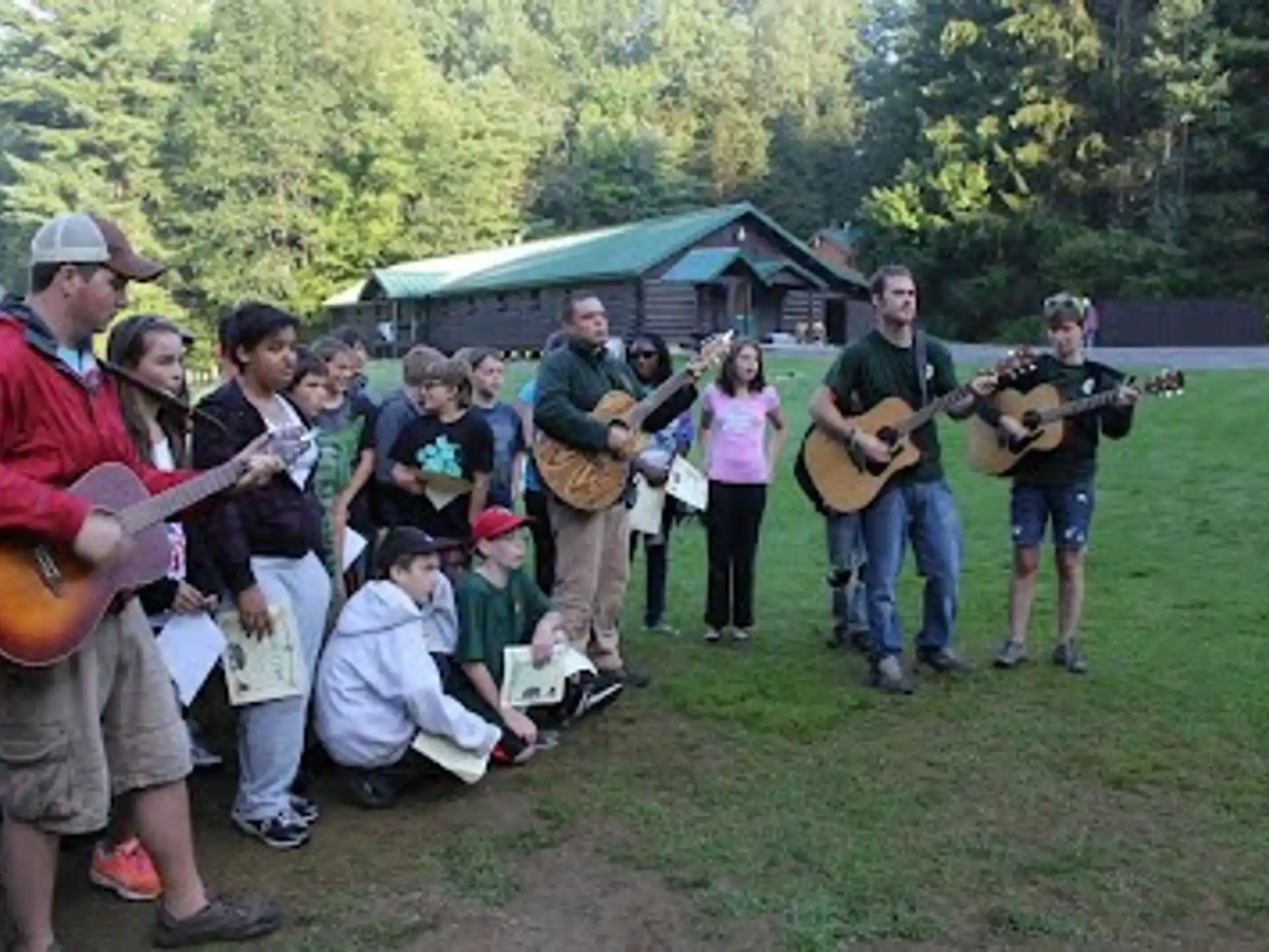 a group of people playing instruments