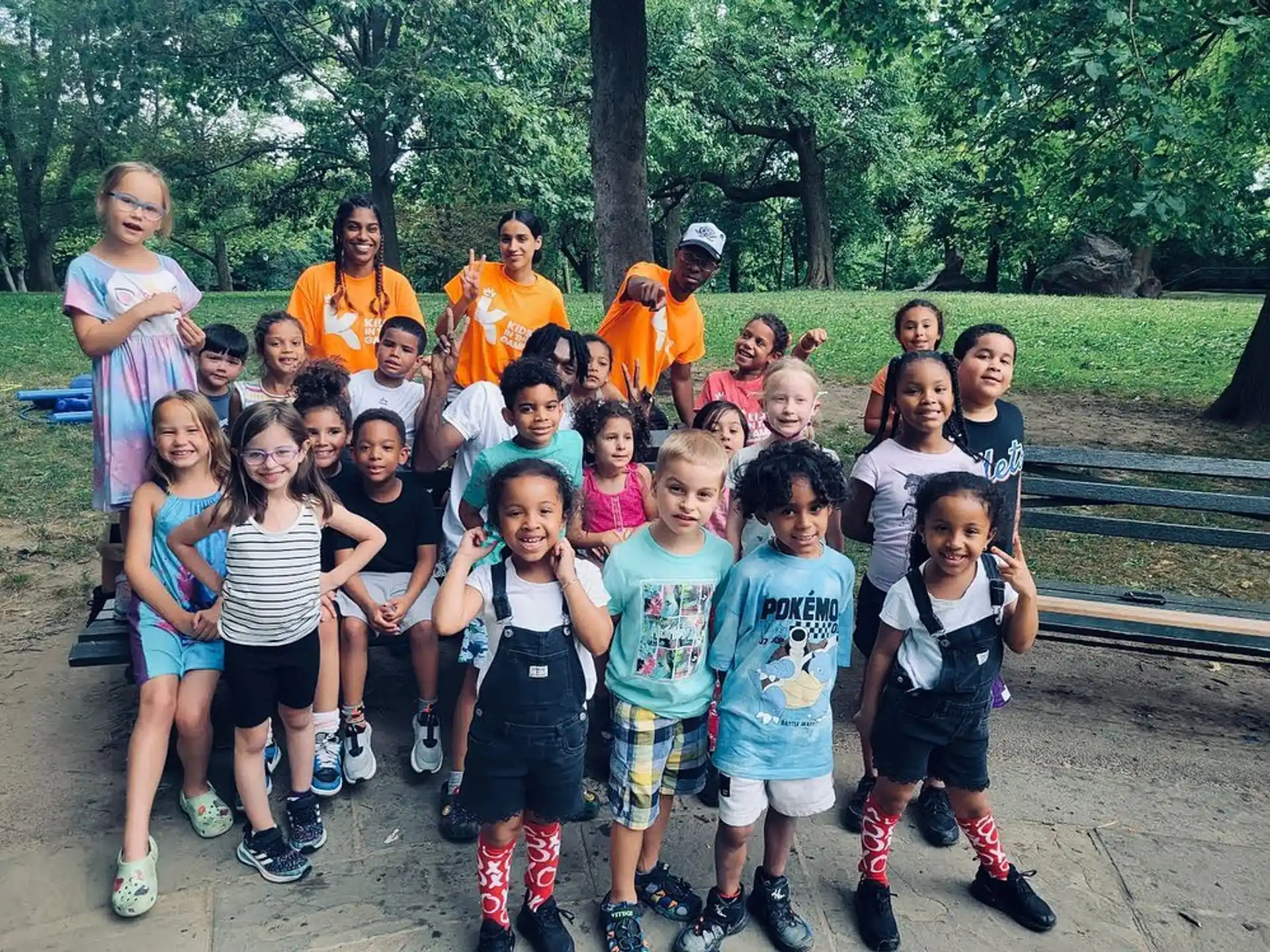 a group of children posing for a photo