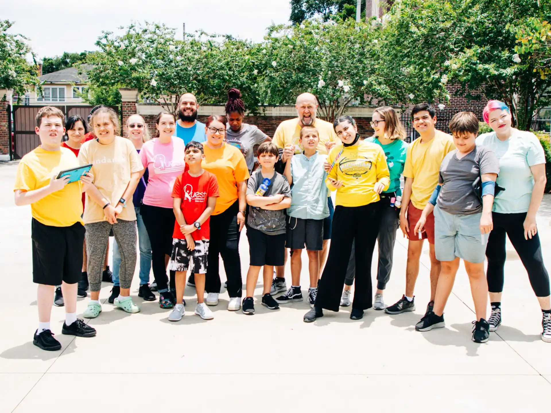 a group of people posing for a photo
