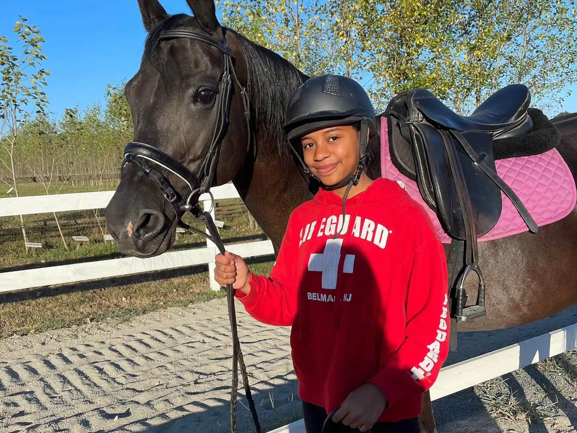 a person with a horse