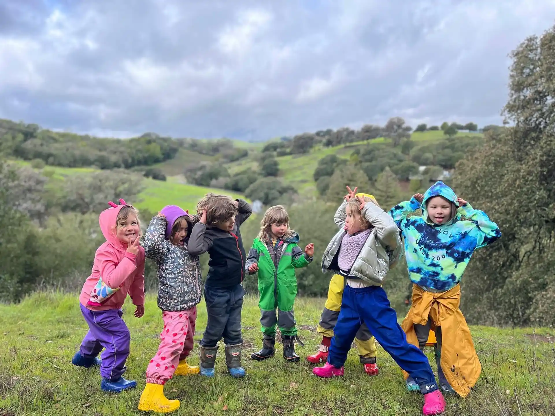 a group of children posing for a photo