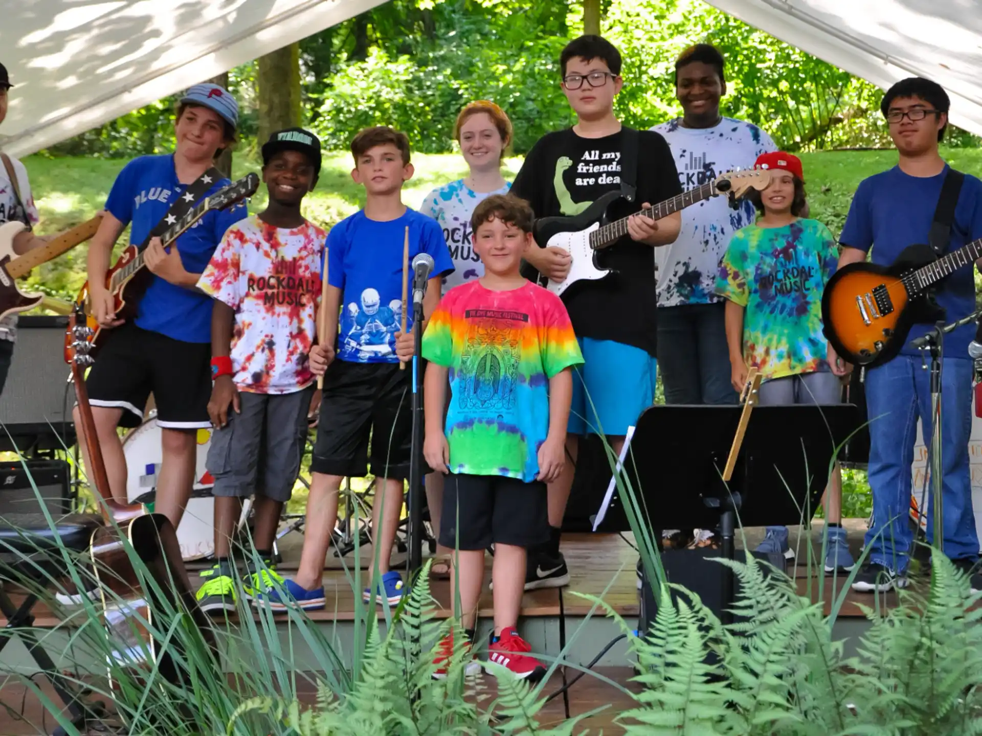 a group of people playing instruments
