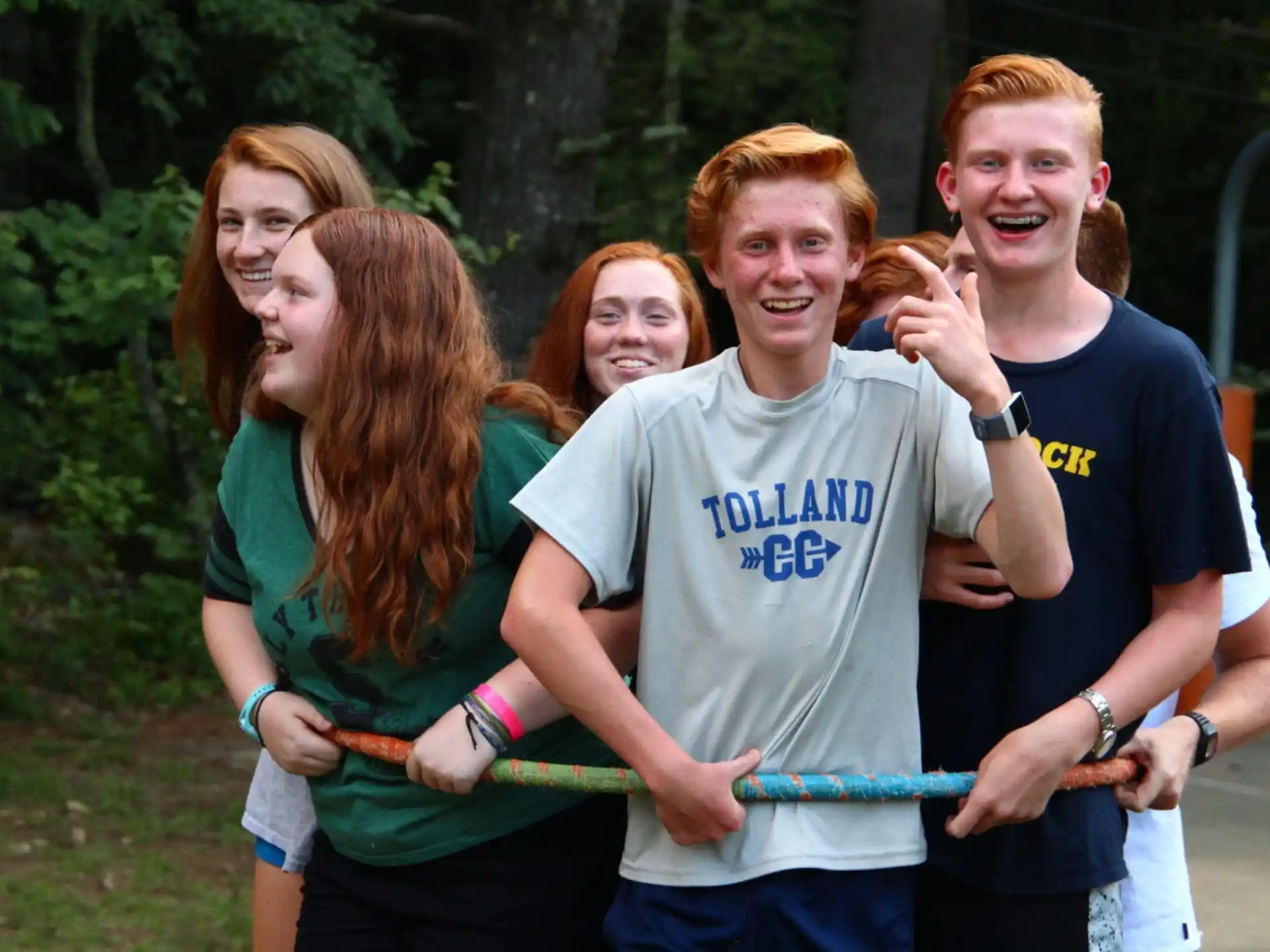 a group of people posing for a photo