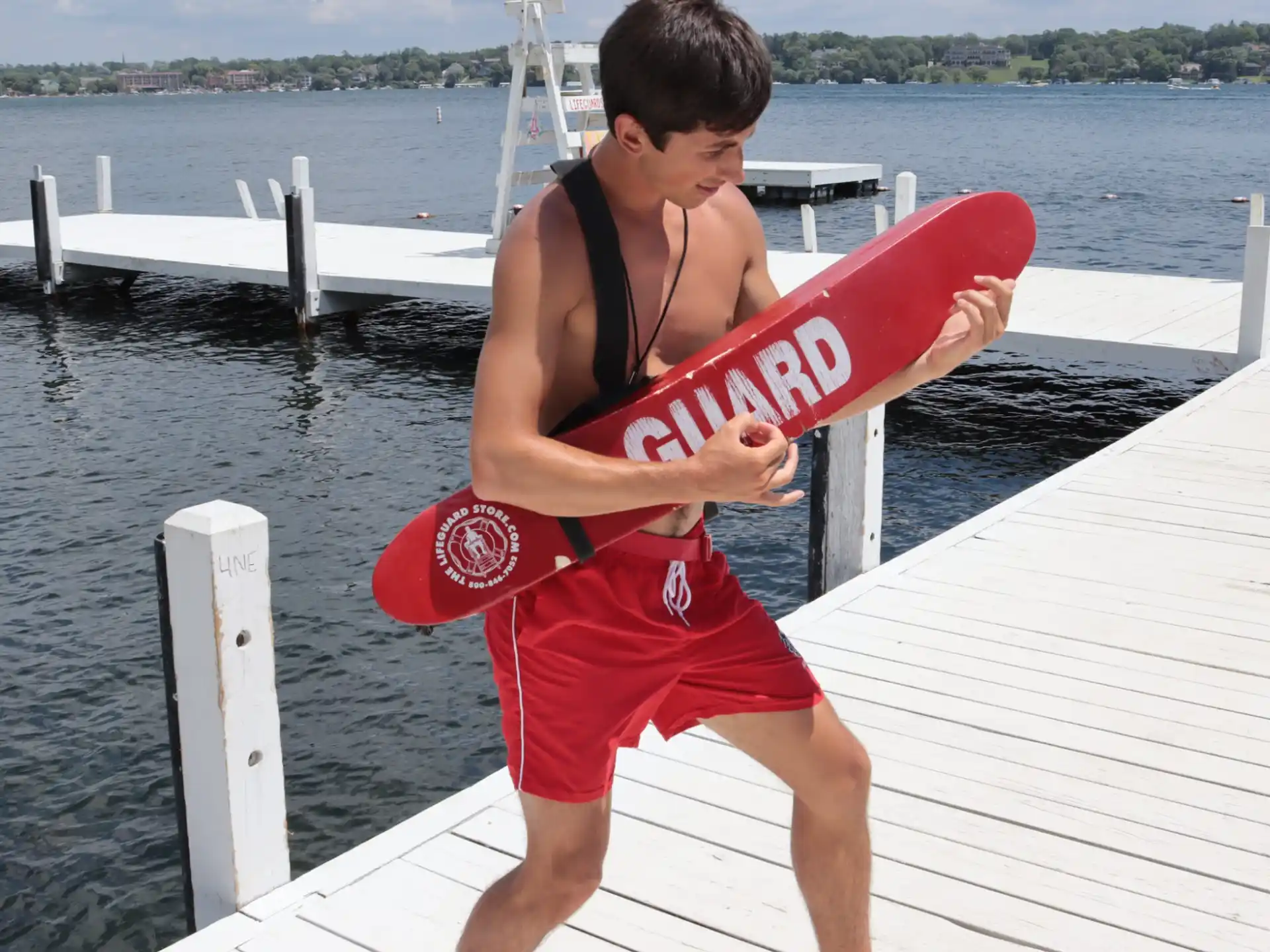 a person holding a paddle