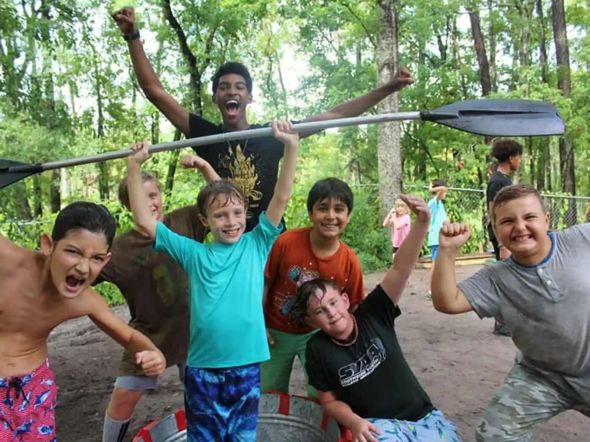 a group of people posing for a photo