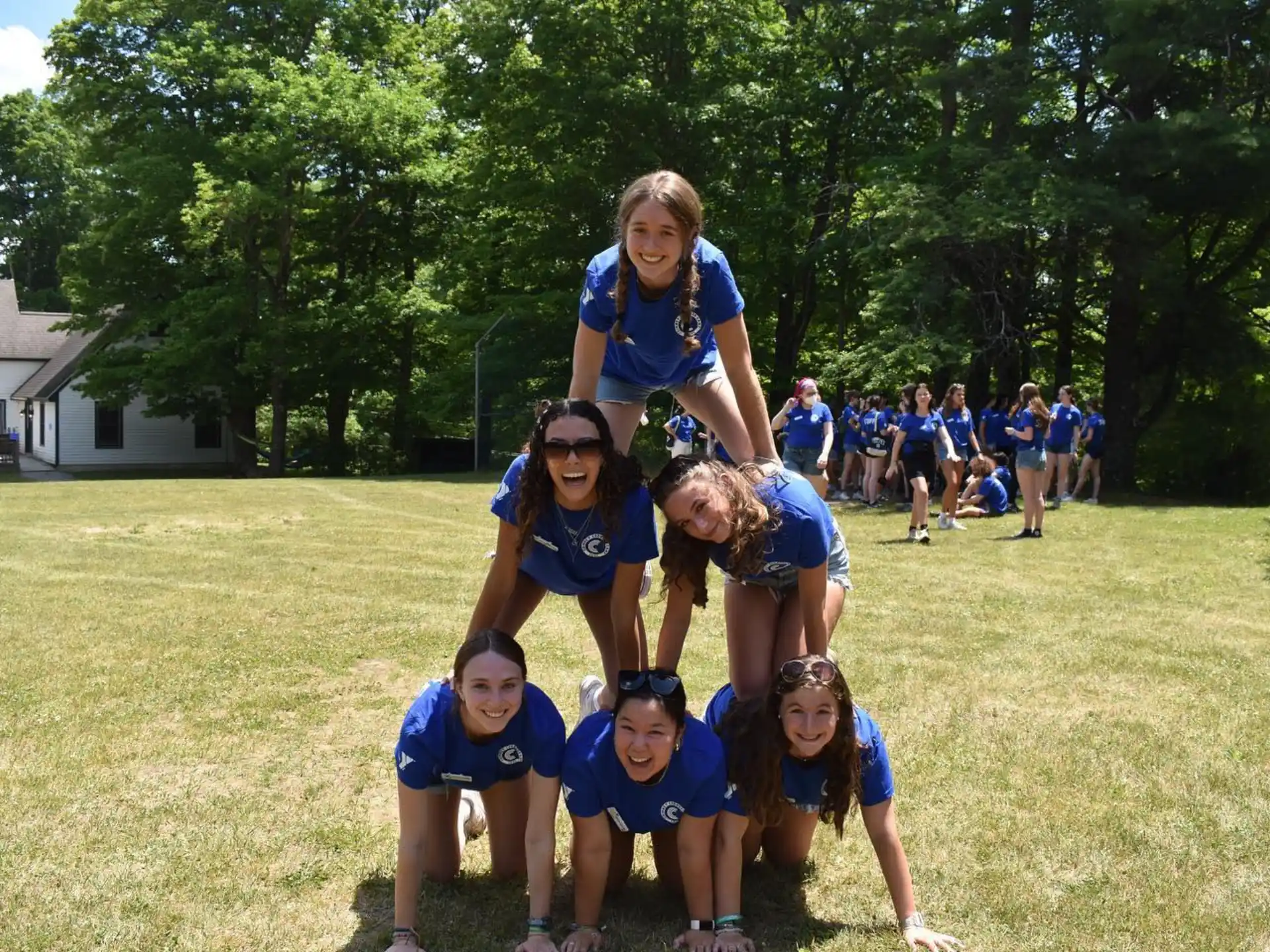 a group of people posing for a photo
