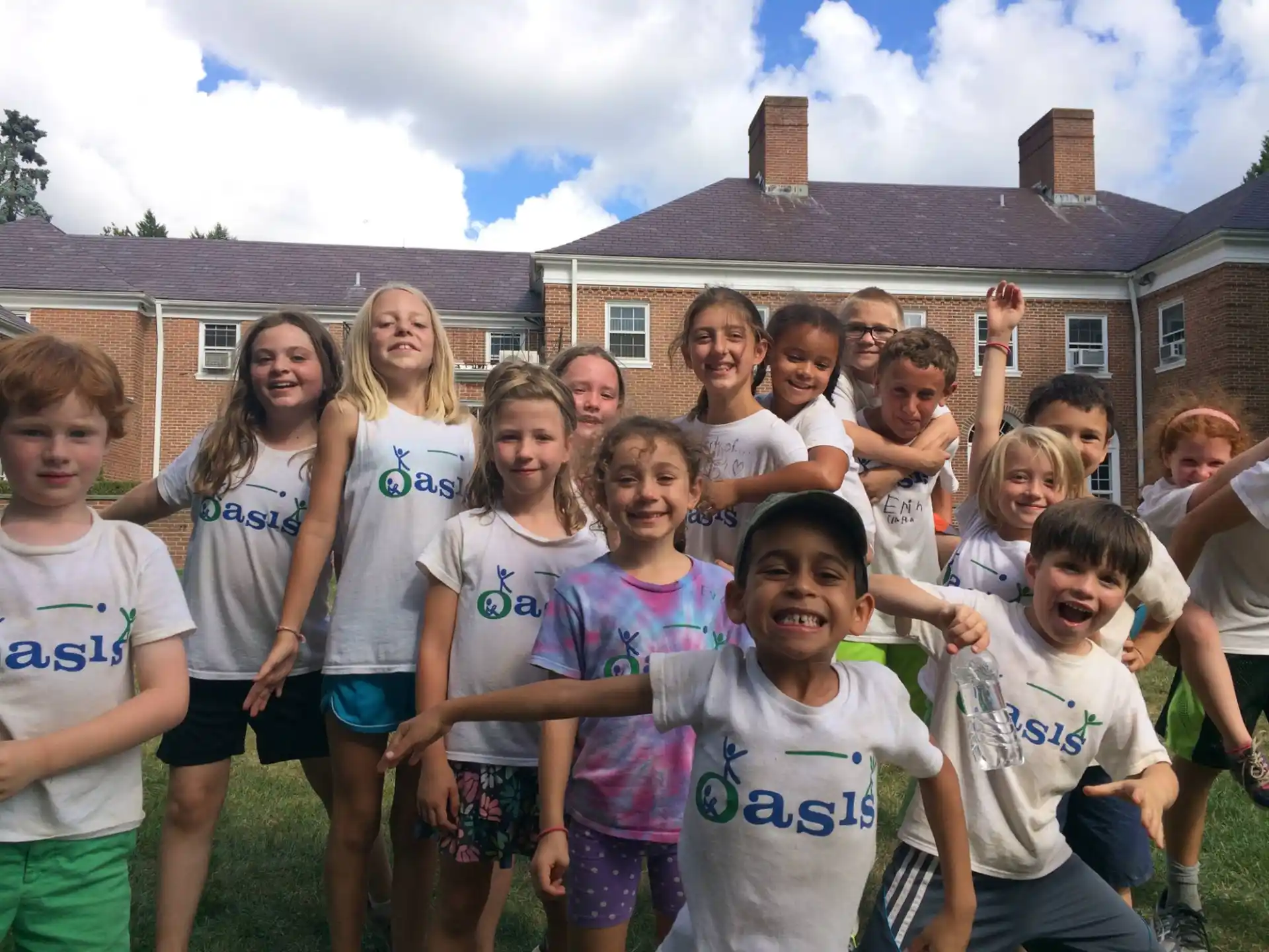 a group of children posing for a photo