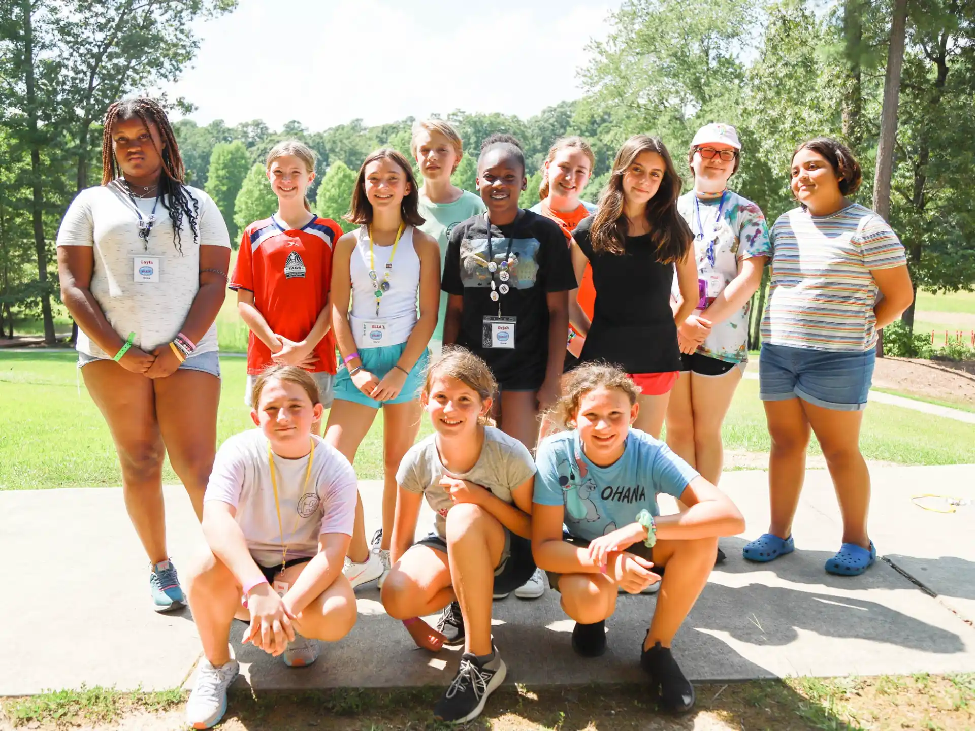 a group of people posing for a photo