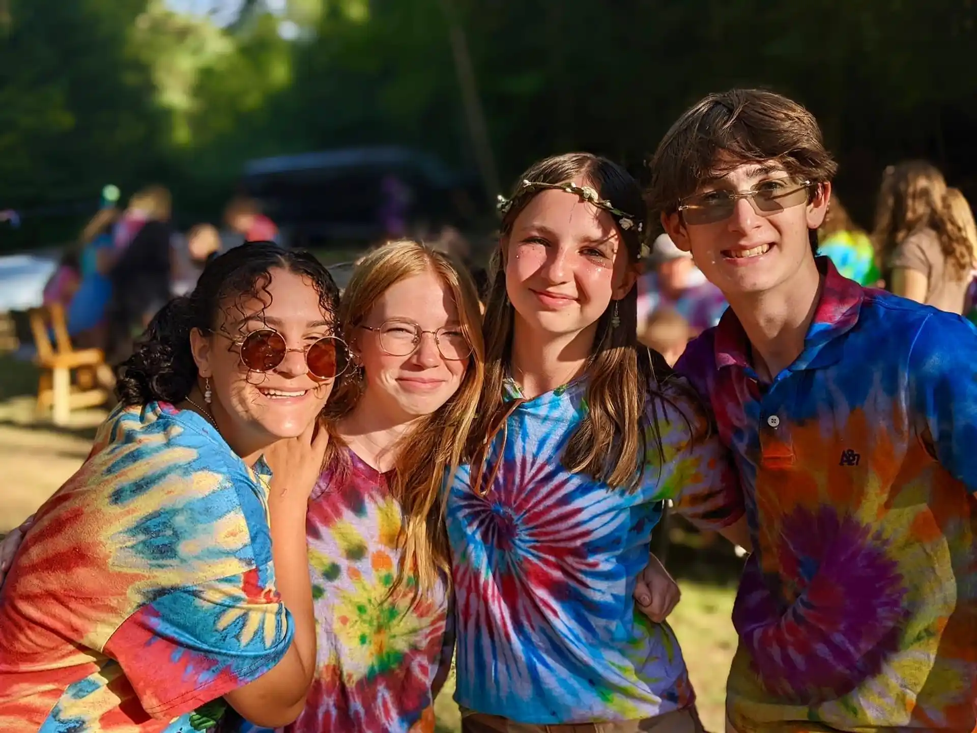 a group of people posing for a photo