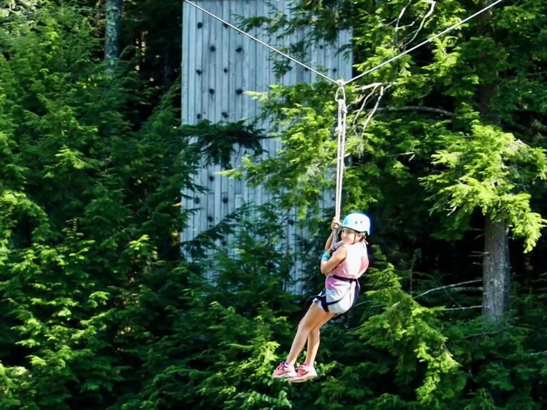a person on a swing