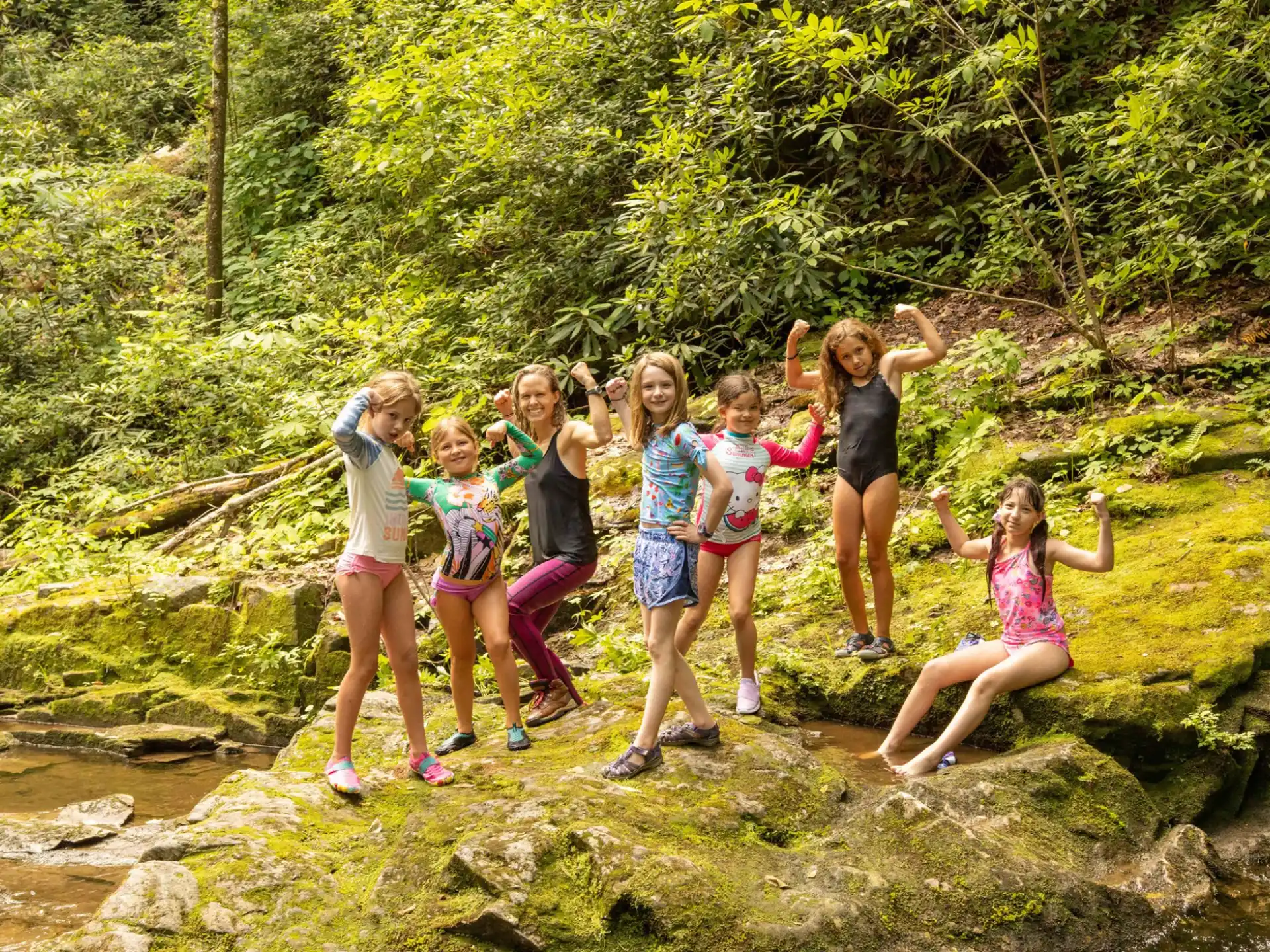 a group of children posing for a photo