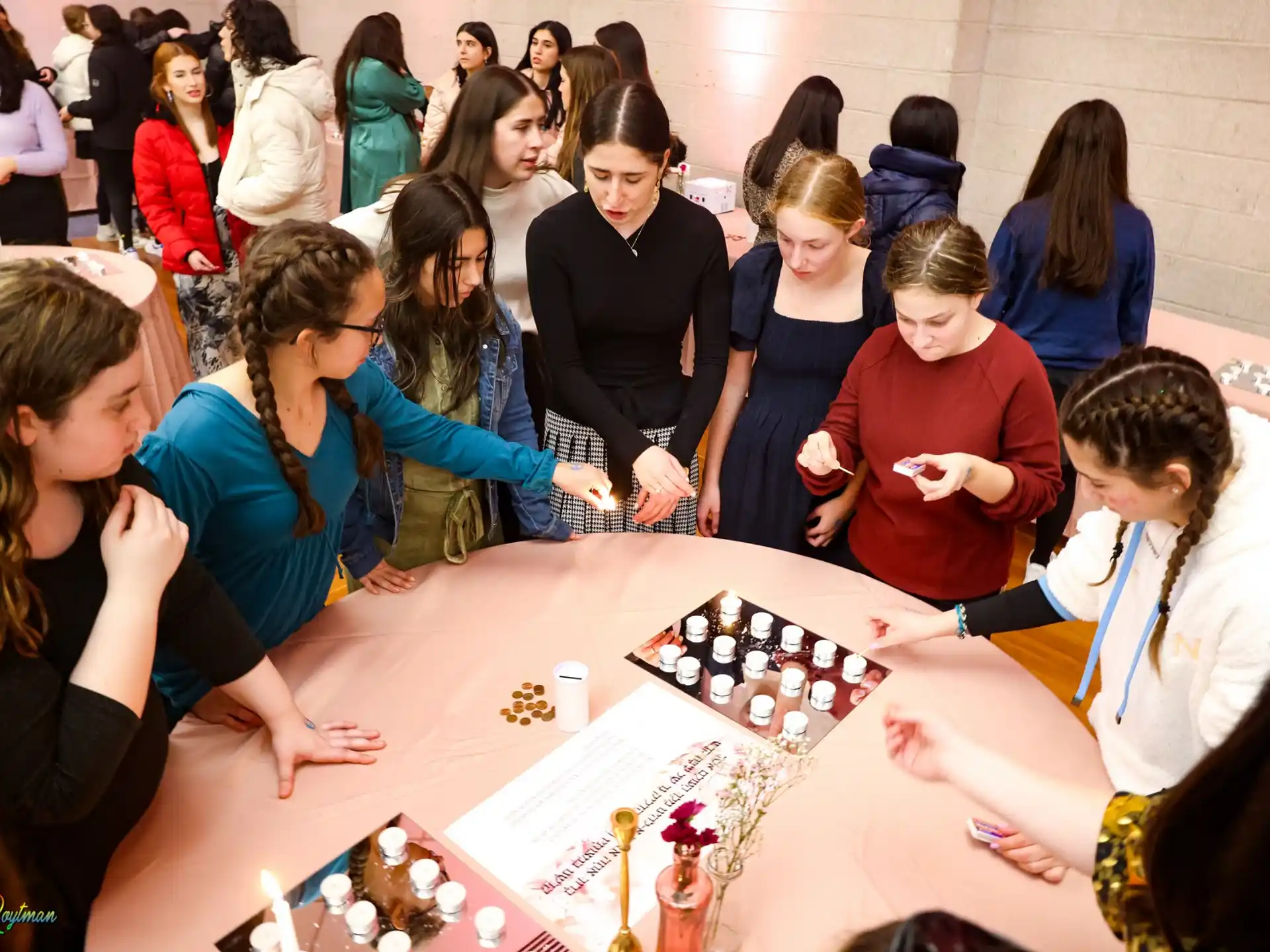 a group of people playing chess