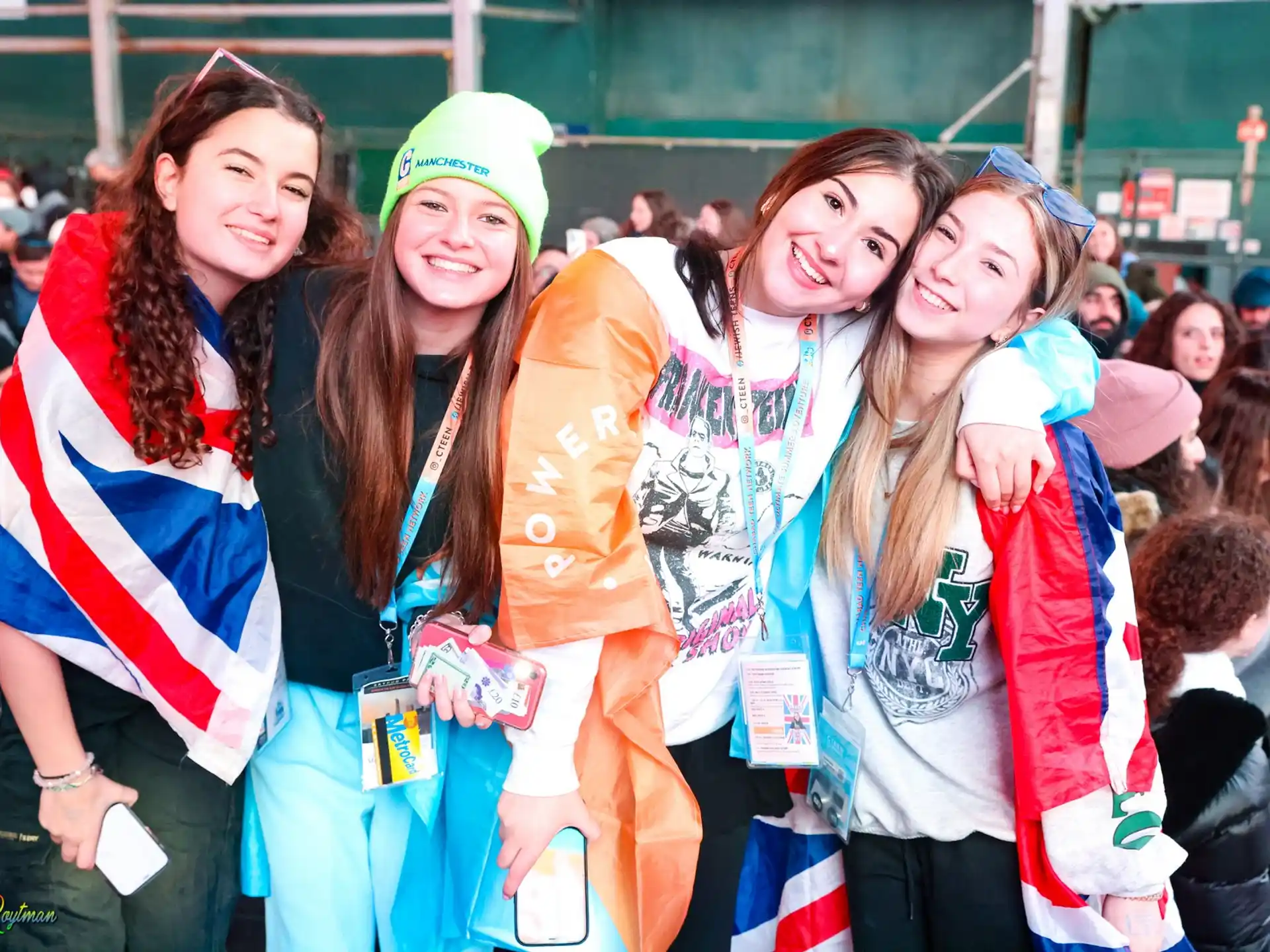 a group of people posing for a photo