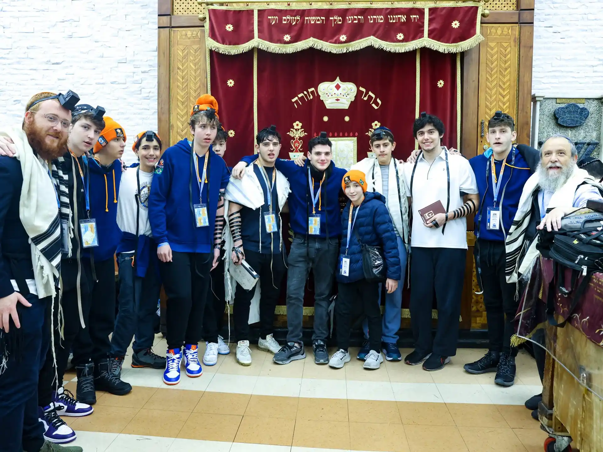 a group of people posing for a photo