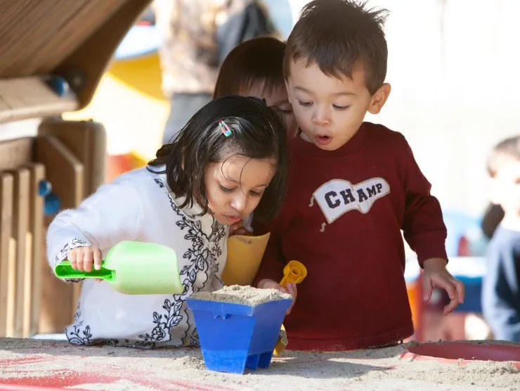a few children playing with toys