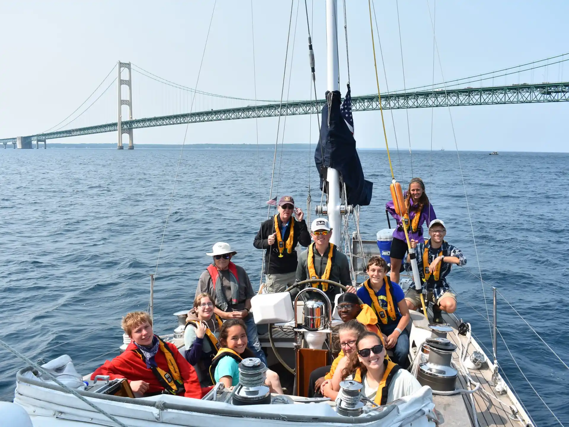a group of people on a boat