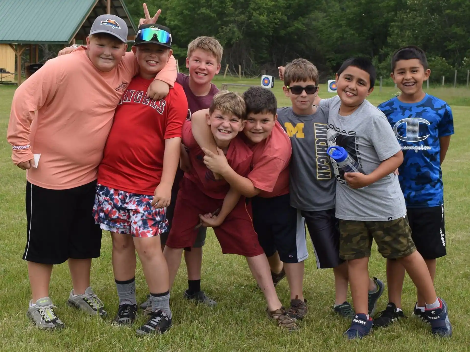 a group of people posing for a photo
