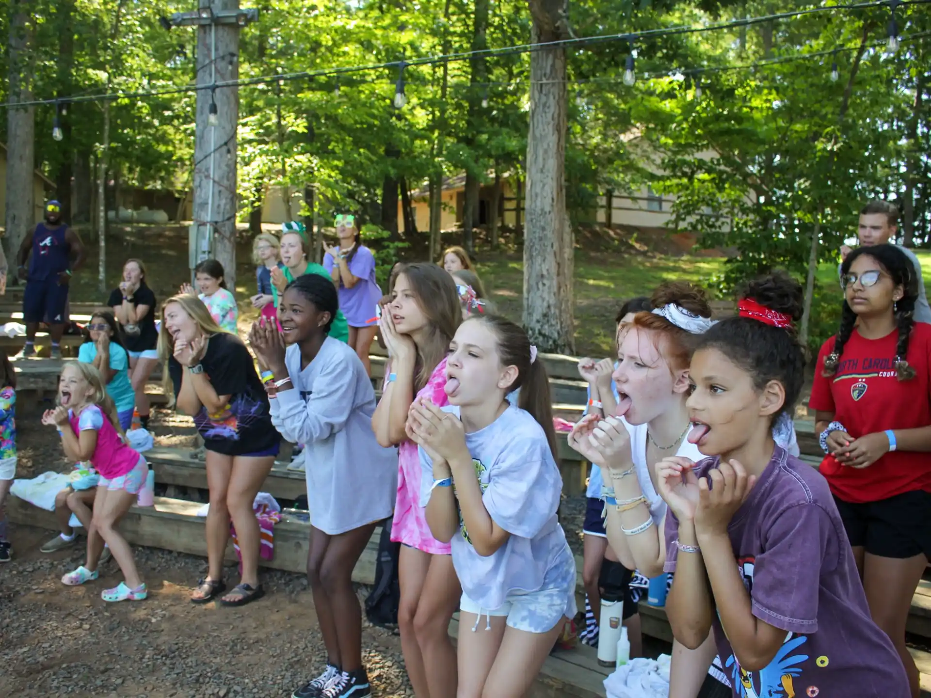 a group of people dancing