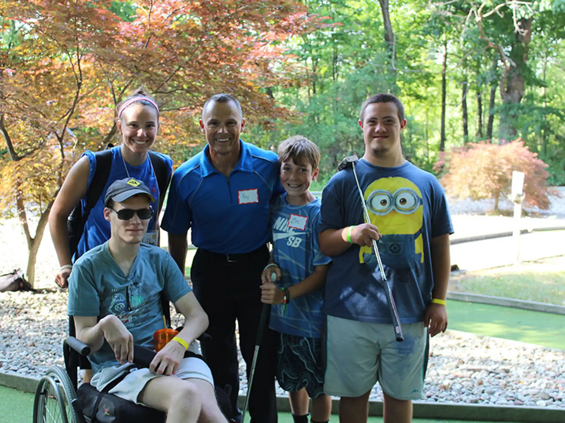 a group of people posing for a photo
