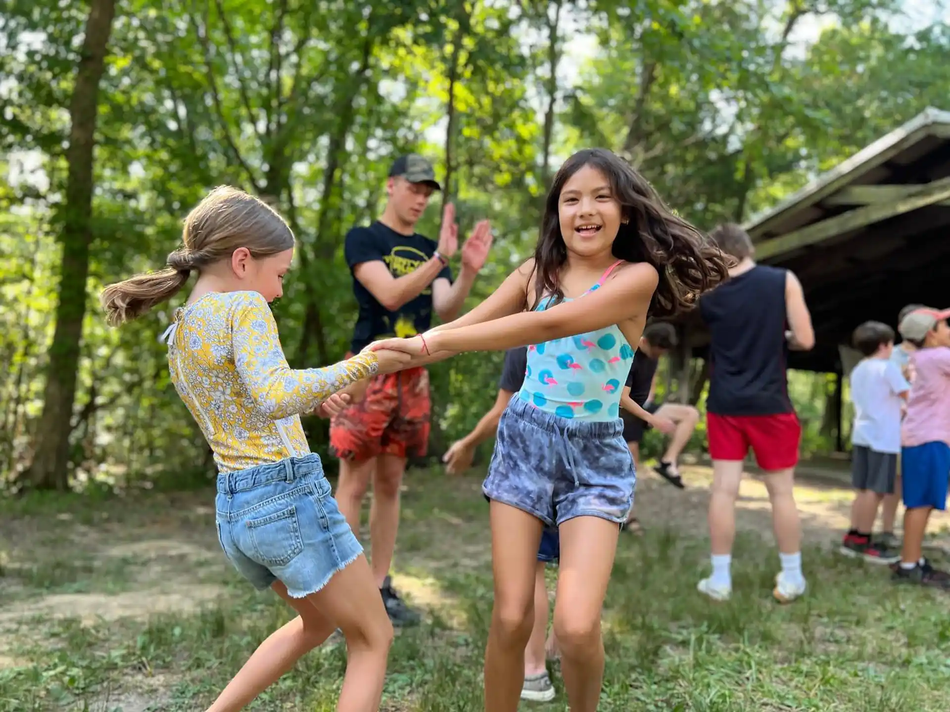 a group of girls dancing