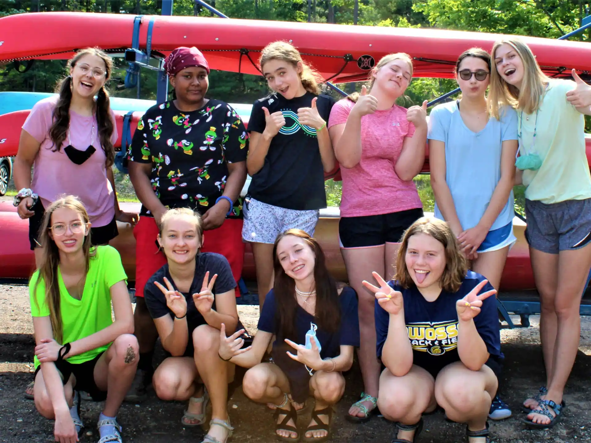 a group of people posing for a photo
