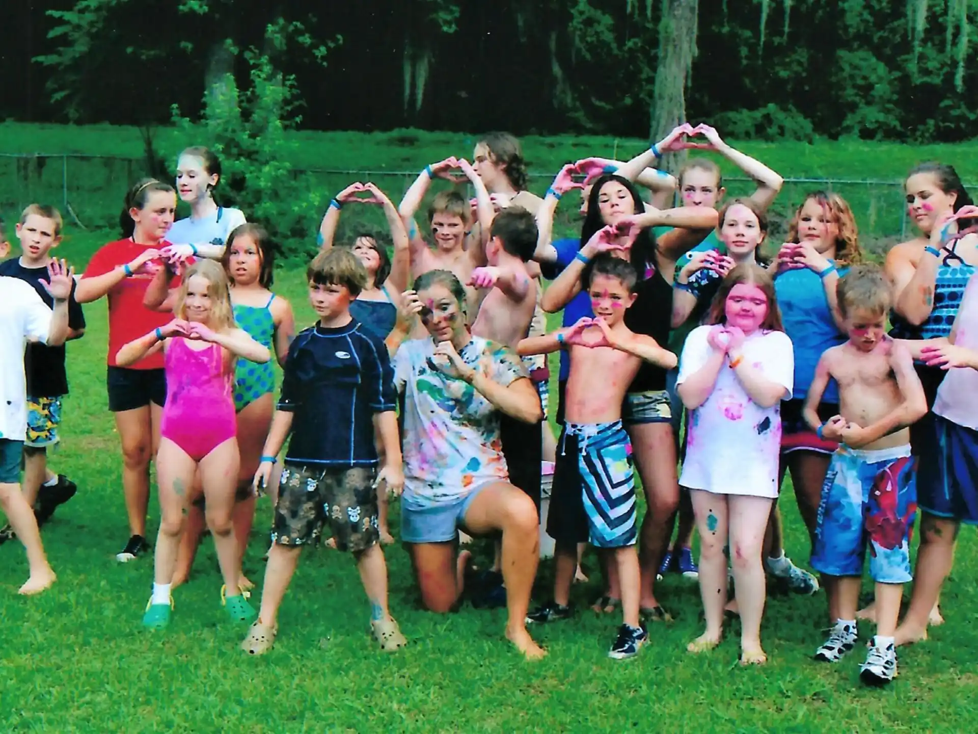 a group of children posing for a photo