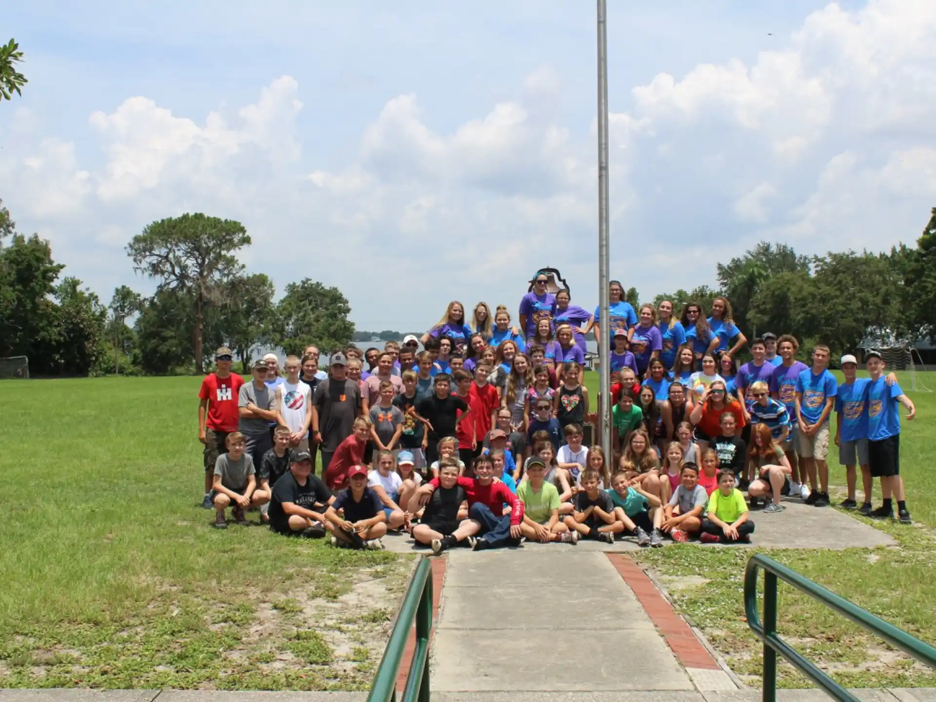 a group of people posing for a photo