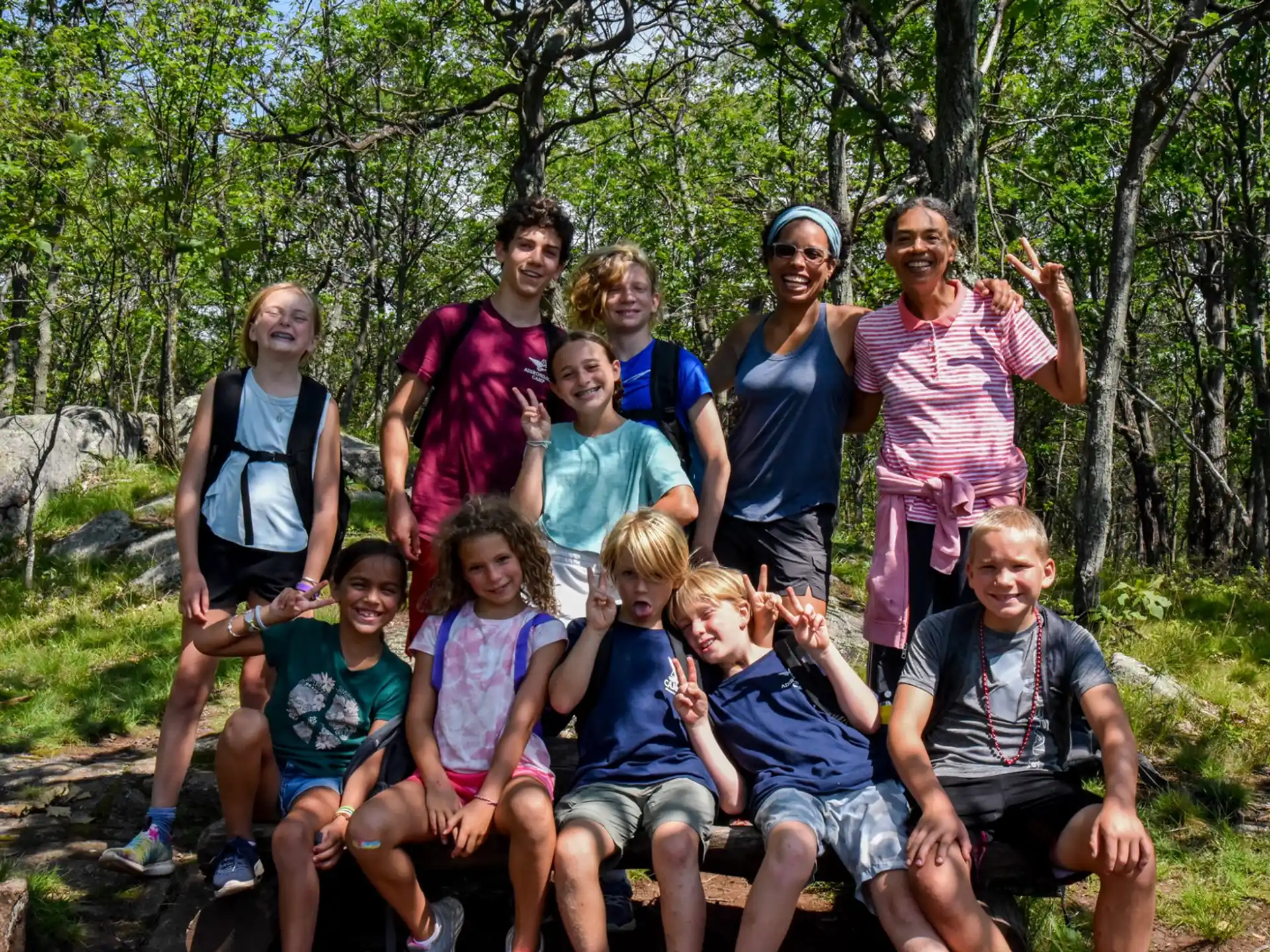a group of people posing for a photo