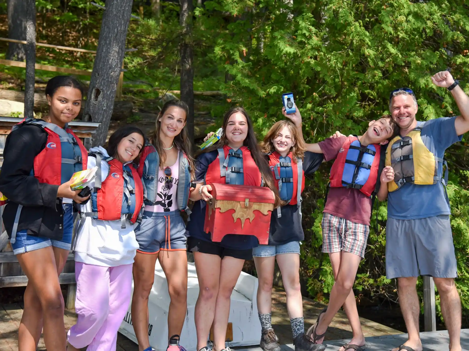 a group of people posing for a photo